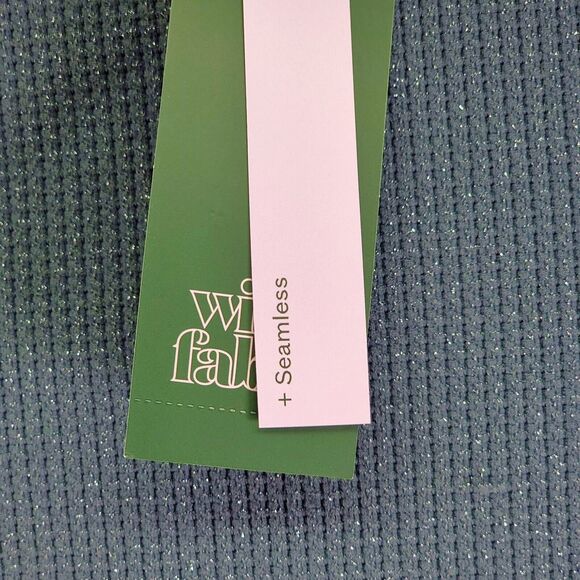 Wild Fable Waffle Knit Tee Women's XS Dark Blue Cropped Stretch Short Sleeve NWT - Picture 14 of 14